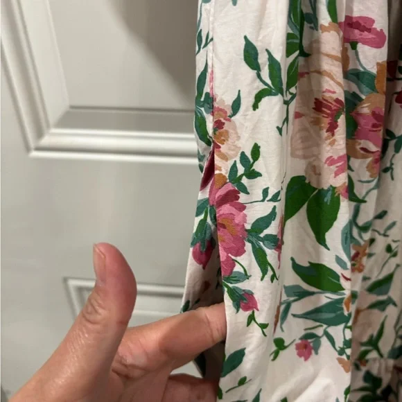 Anthropologie Somerset Floral Maxi Dress in White, Pink & Green Size M - Picture 6 of 7